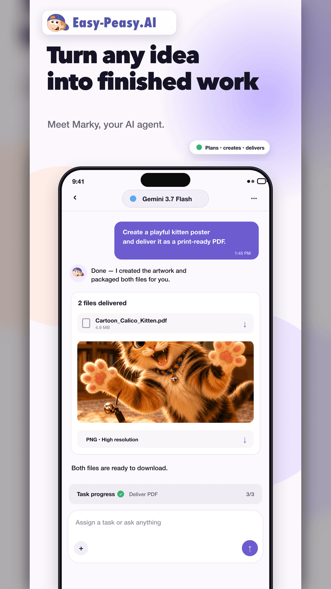 Marky Agent in the Easy-Peasy.AI app