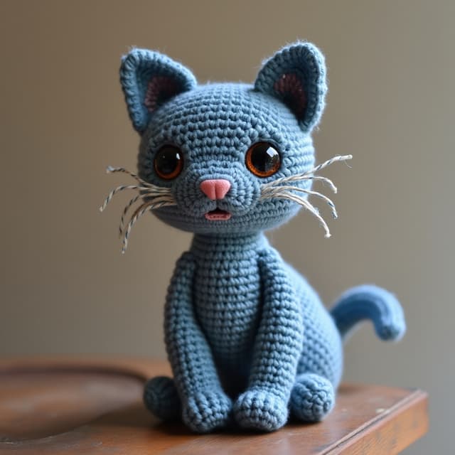 Crochet Your Own Blue British Short Hair Cat