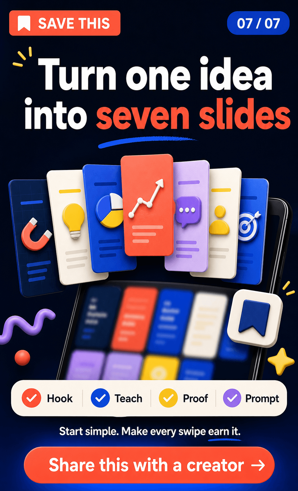 Instagram carousel final slide with a save and share call to action