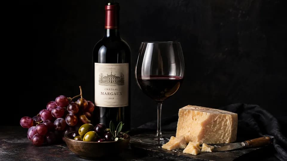 Wine and Cheese Still Life