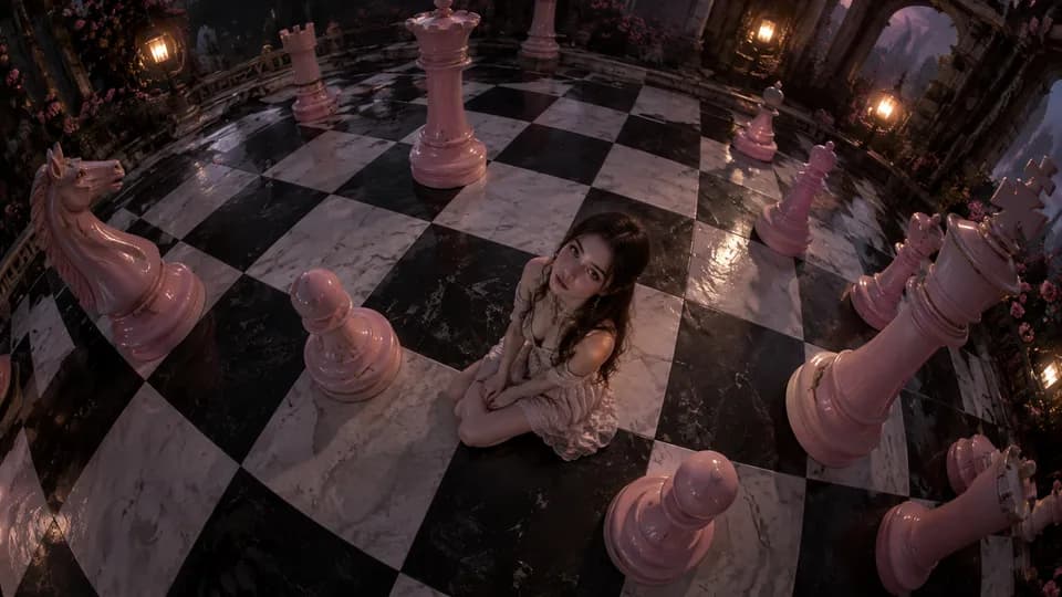 Giant Chessboard Fisheye Shot
