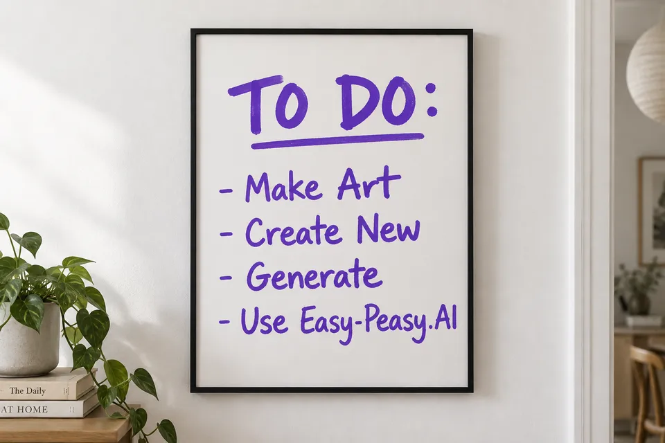 Handwritten Framed Poster