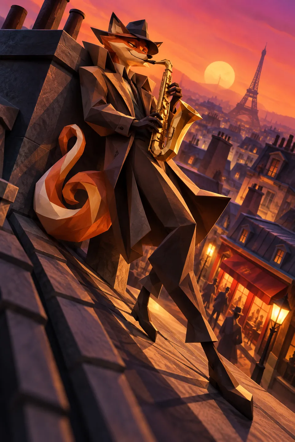 Cubist 3D Character Poster