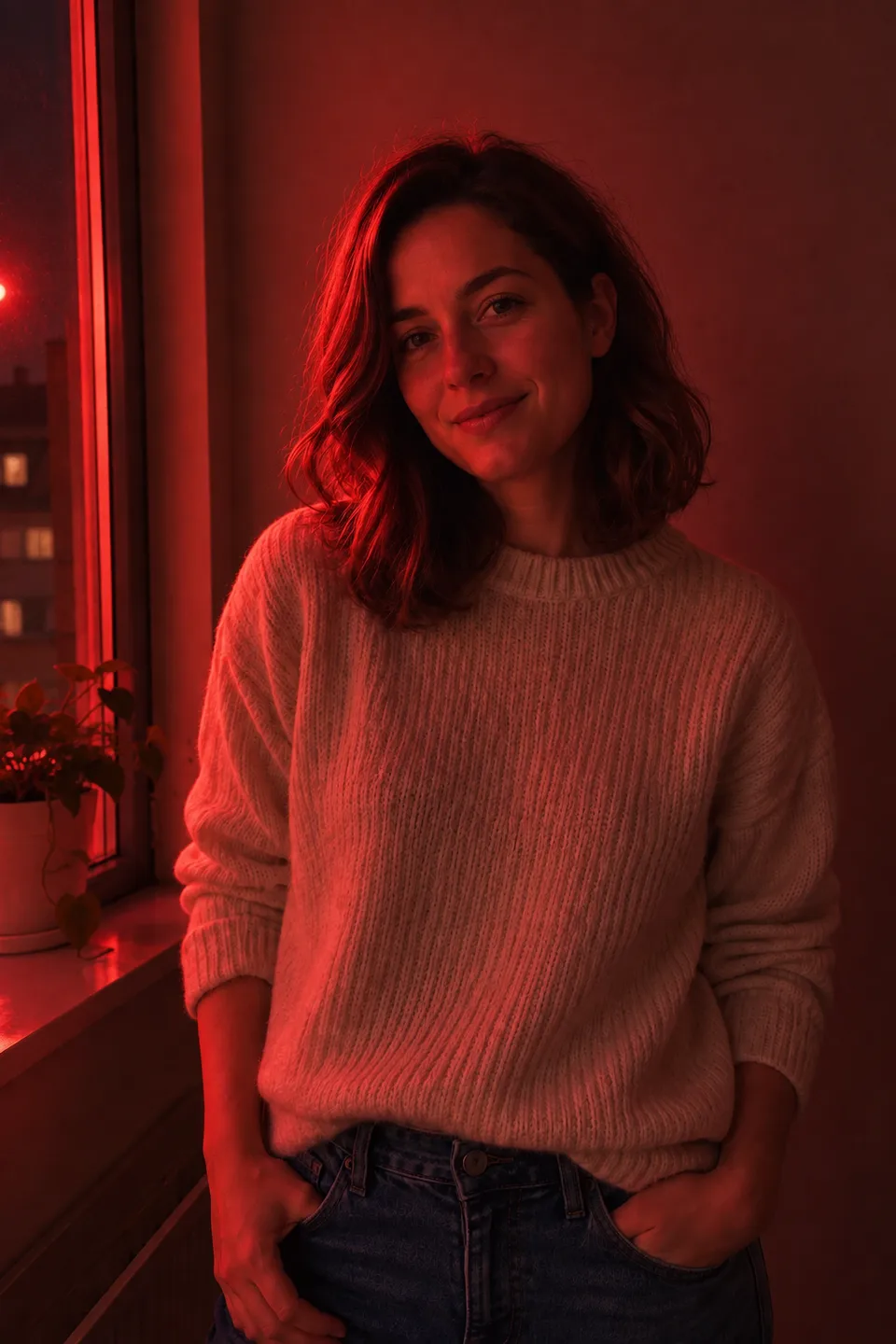 Red Neon Light Filter