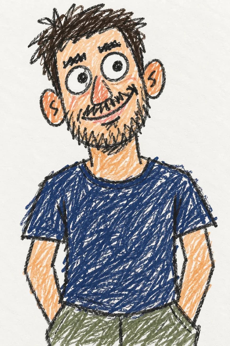 Crayon Kid-Drawing Portrait