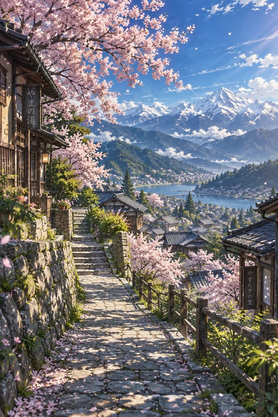 Anime Village in Spring