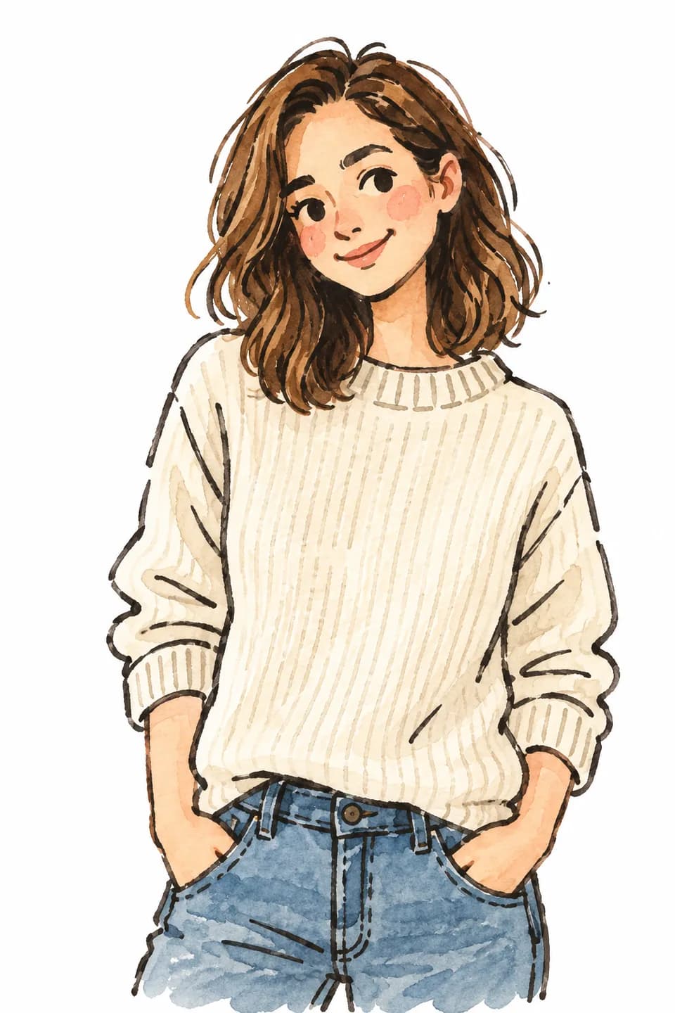 Minimal Doodle Portrait