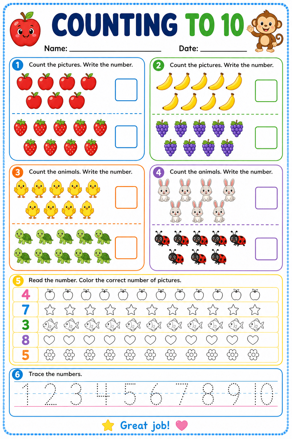 Kindergarten · Counting