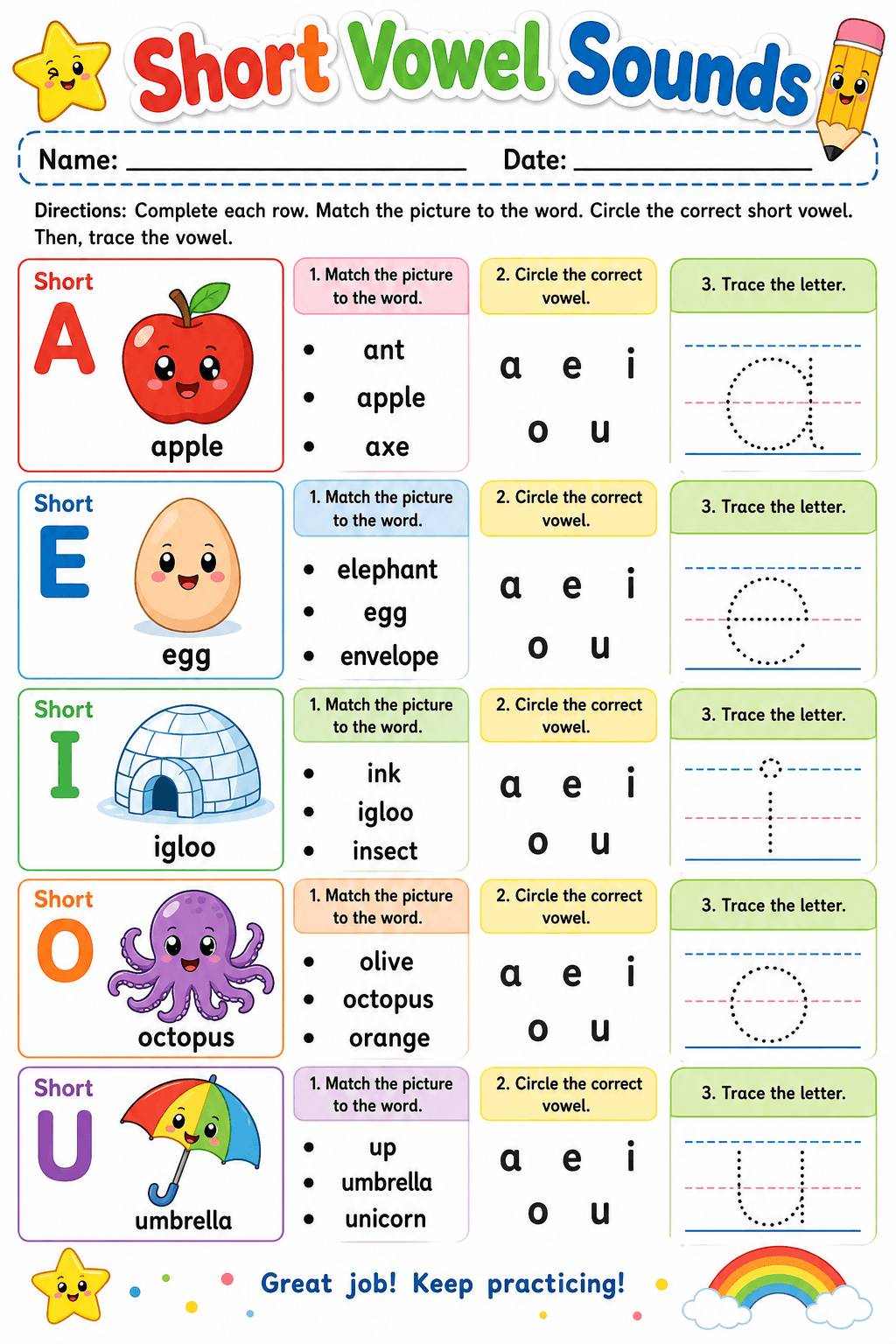 Kindergarten · Phonics