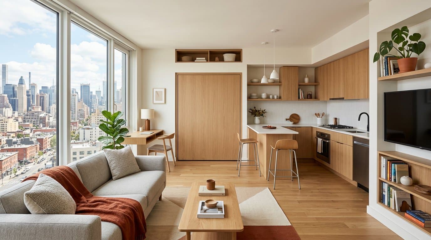 AI-redesigned apartment / studio apartment