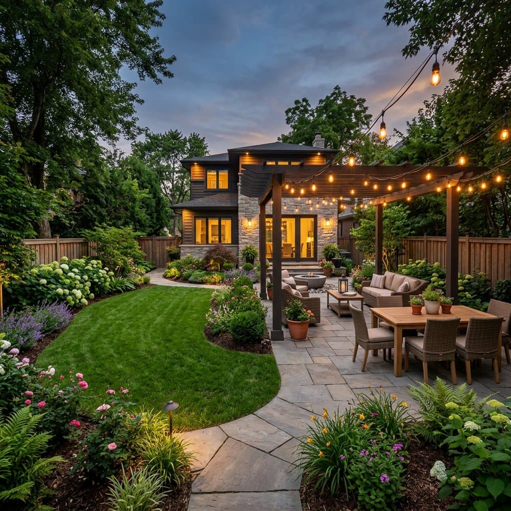 AI-redesigned backyard