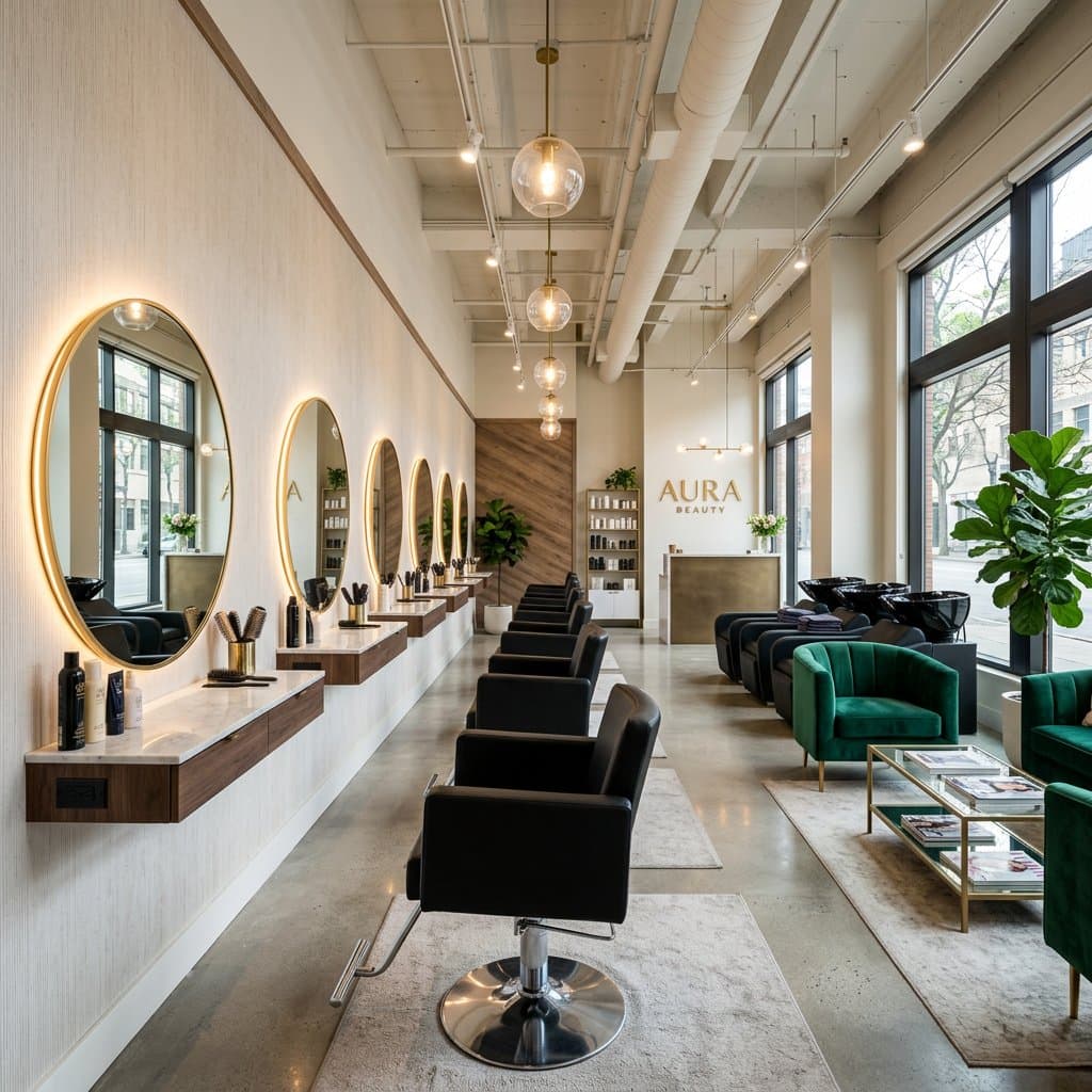 AI-redesigned beauty salon