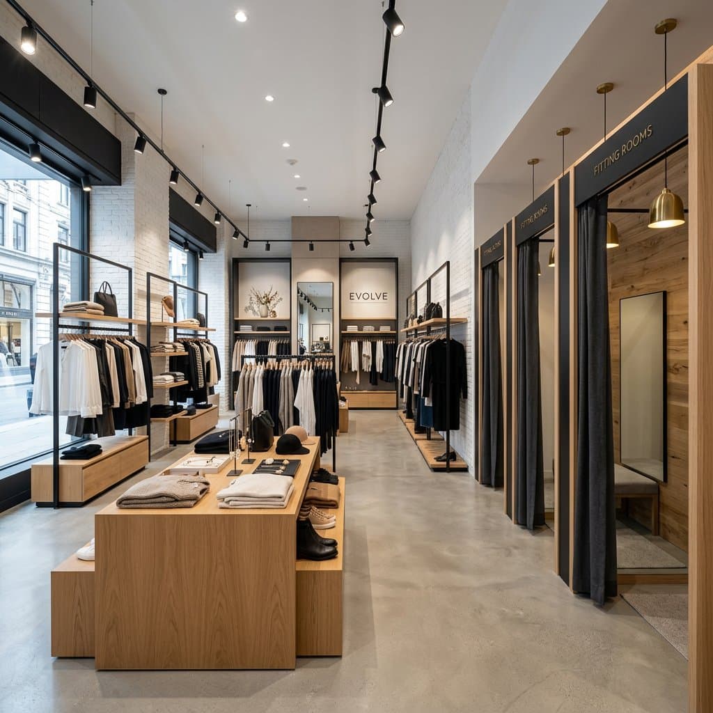 AI-redesigned clothing store