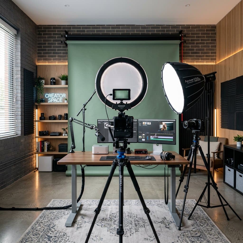 AI-redesigned content creator studio