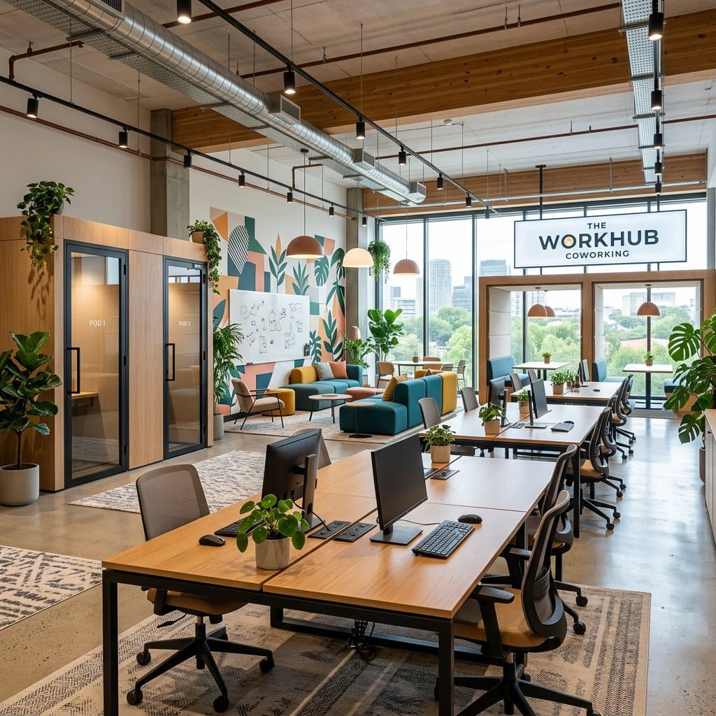 AI-redesigned coworking space