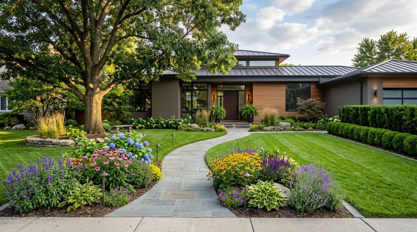 AI-redesigned front yard