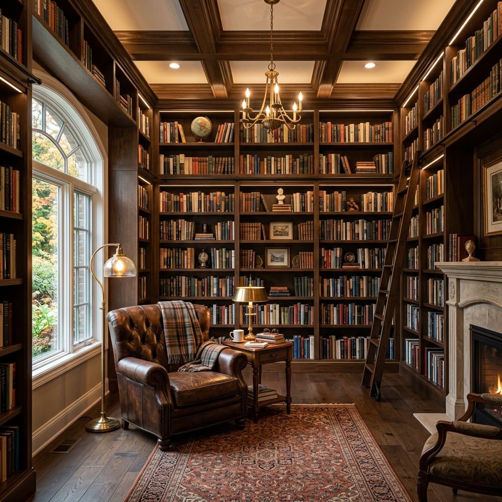 AI-redesigned home library