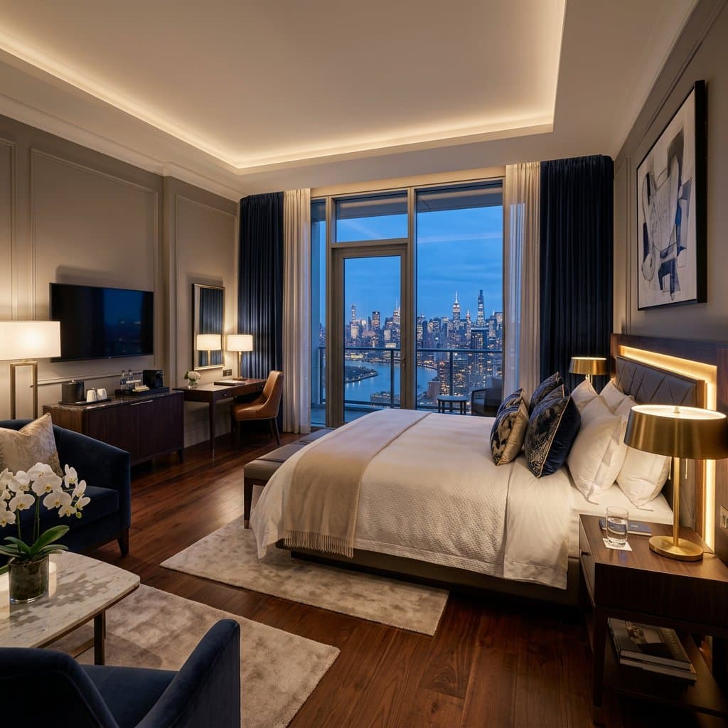 AI-redesigned hotel room