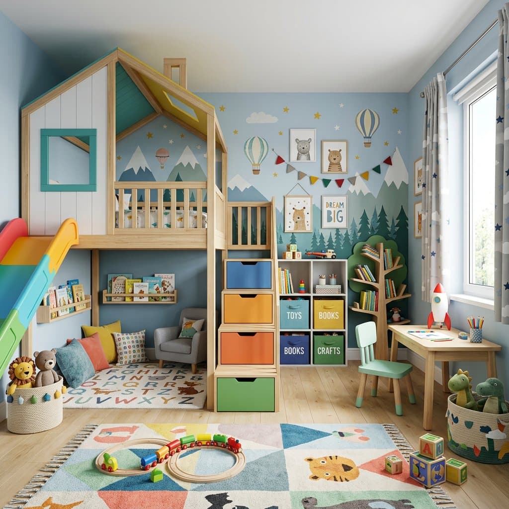 AI-redesigned kids room