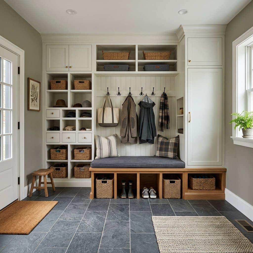 AI-redesigned mudroom