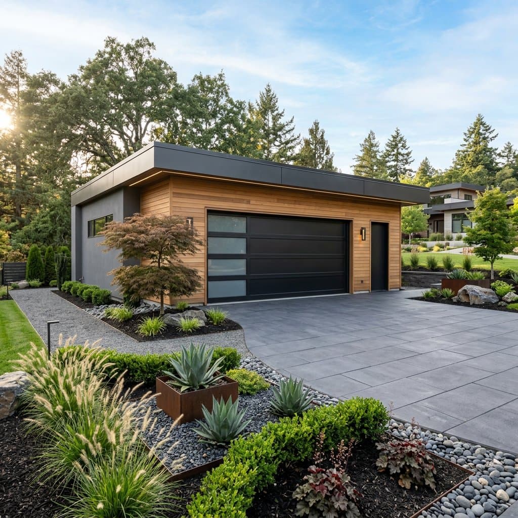 AI-redesigned outdoor garage