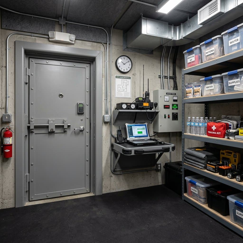 AI-redesigned safe room / panic room