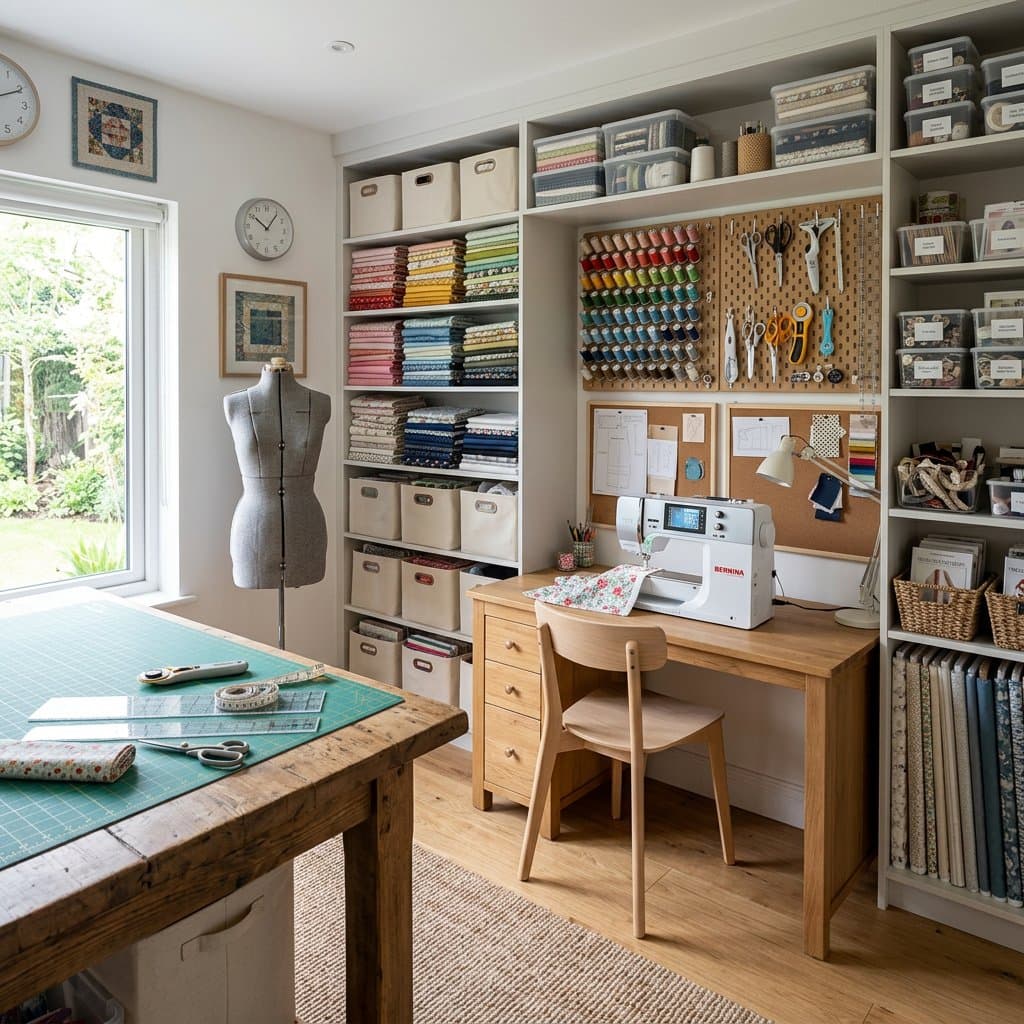 AI-redesigned sewing room