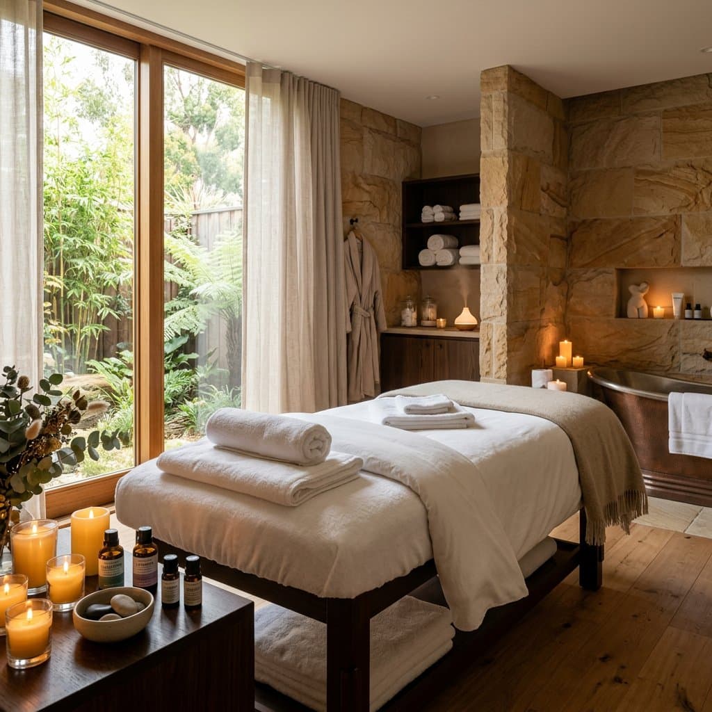 AI-redesigned spa retreat