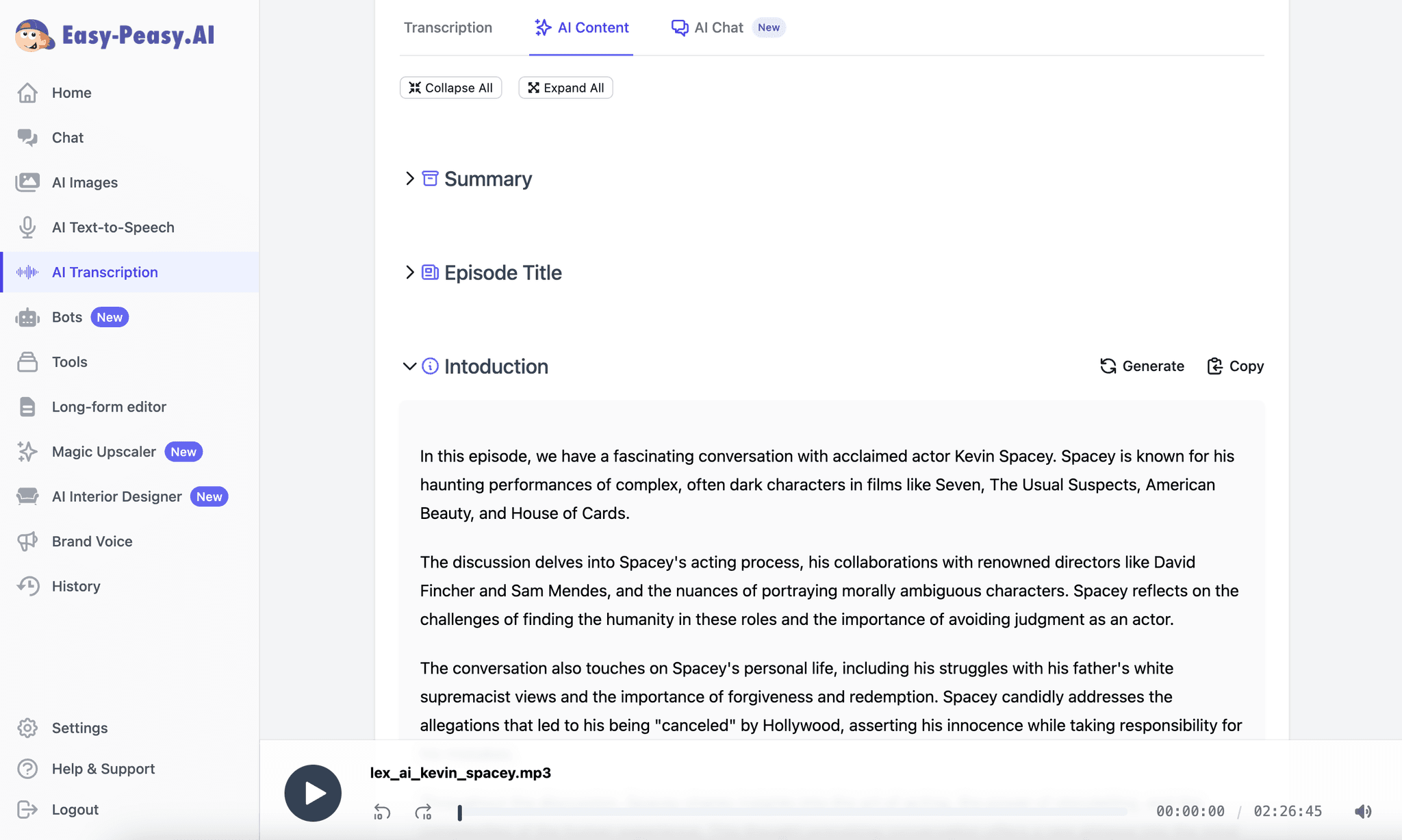 WAV to text converter