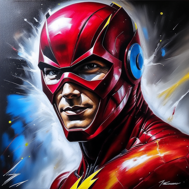 The flash, Oil painting