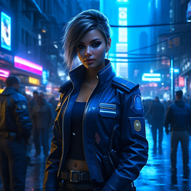 police girl, Cyberpunk