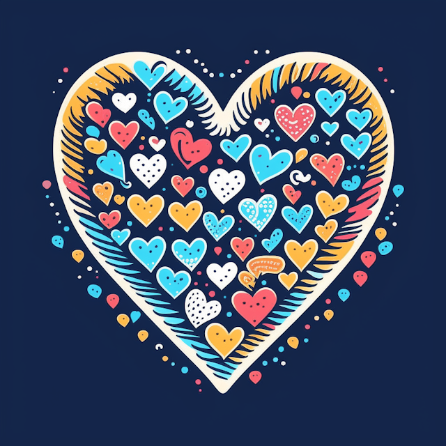 A heart-shaped t-shirt design that reaches out to a lot of people with a message of love and positivity