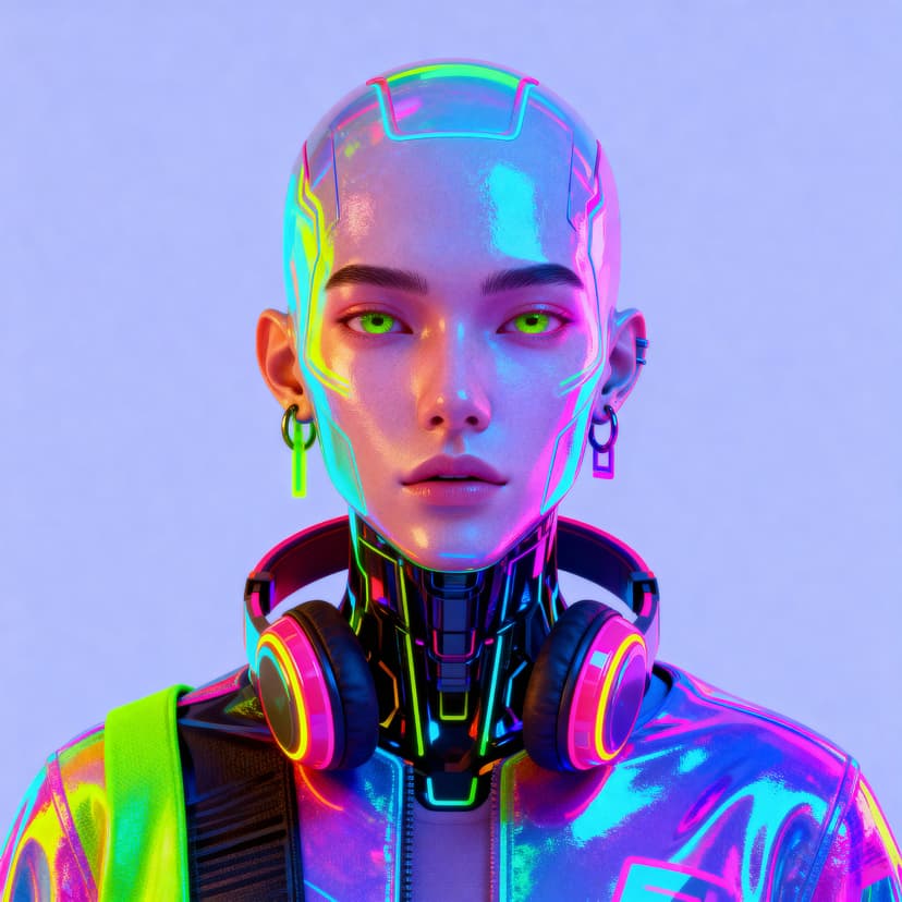 Abstract digital artwork with unique style and vibrant colors