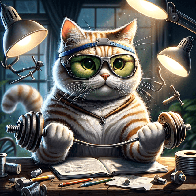 Playful orange tabby cat with green eyes and a fluffy tail