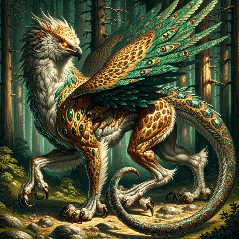 Majestic dragon with iridescent scales soaring through misty mountains at sunset