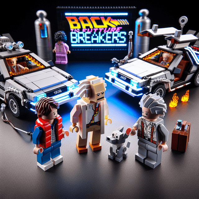 LEGO brick-built design with colorful interlocking blocks, playful toy construction aesthetic with recognizable LEGO minifigure style, detailed building block assembly with vibrant primary colors, nostalgic childhood toy visualization perfect for creative building concepts
