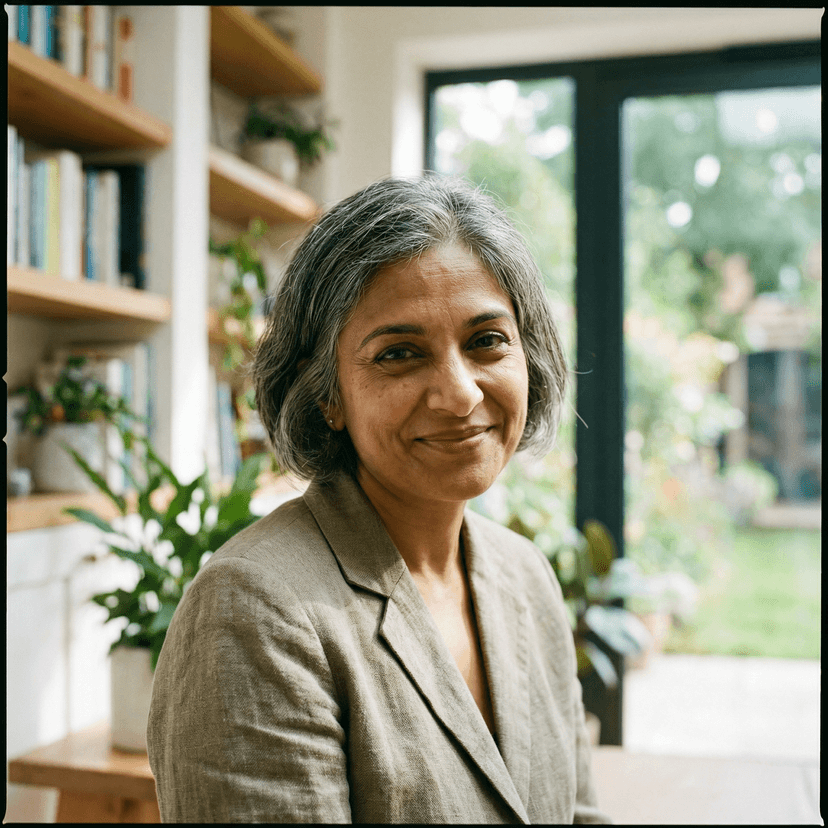 Life coach headshot with inspiring, confident expression