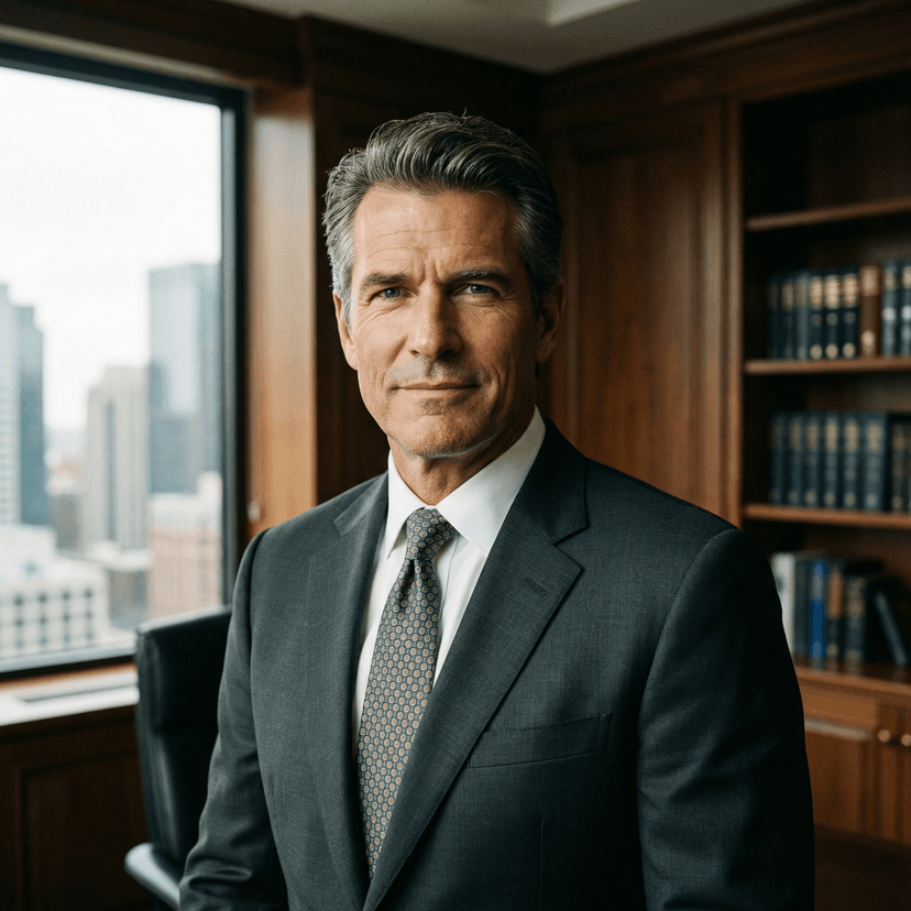 CEO headshot with confident, authoritative presence