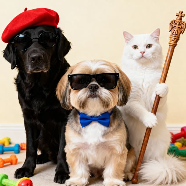 Detailed portrait of a golden retriever with expressive eyes, soft fur texture, and gentle expression, set against a neutral background with natural lighting