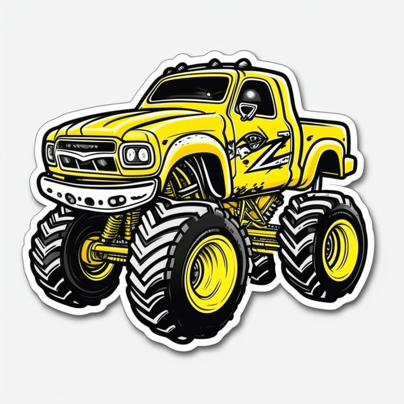 Fun sticker design with bold outlines and vibrant colors, die-cut style with white border, playful illustration perfect for decorating, glossy vinyl aesthetic with punchy graphics, eye-catching design suitable for printing and merchandise