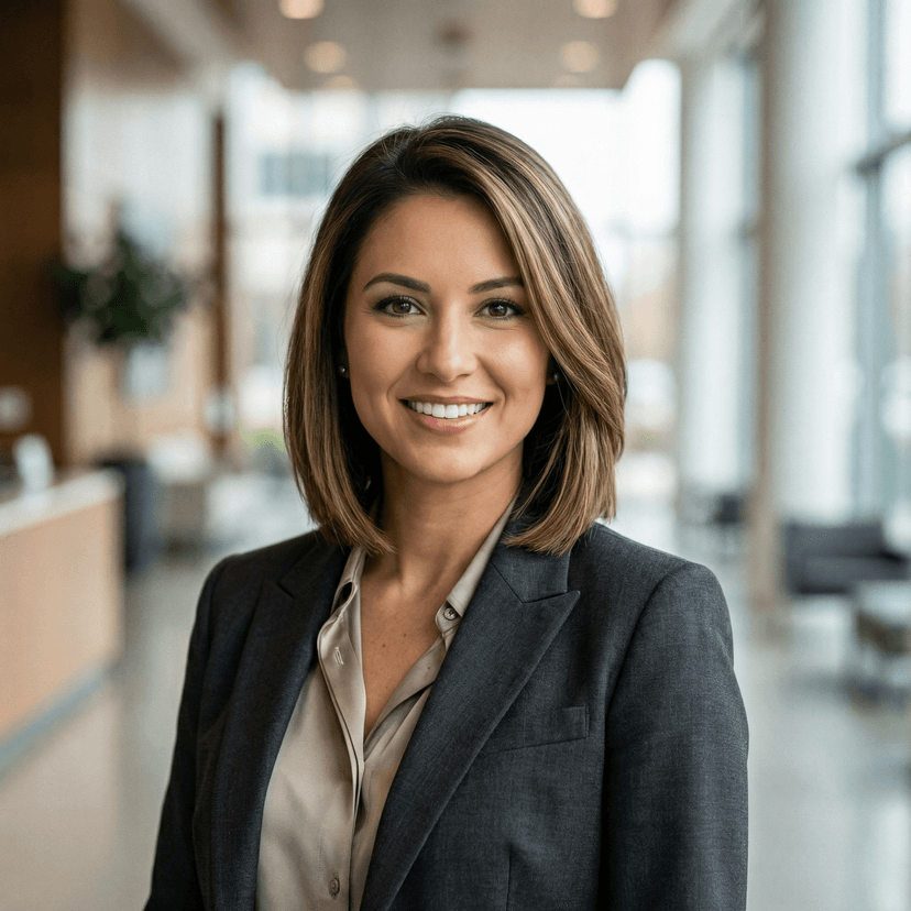 Professional LinkedIn headshot with confident smile and business attire