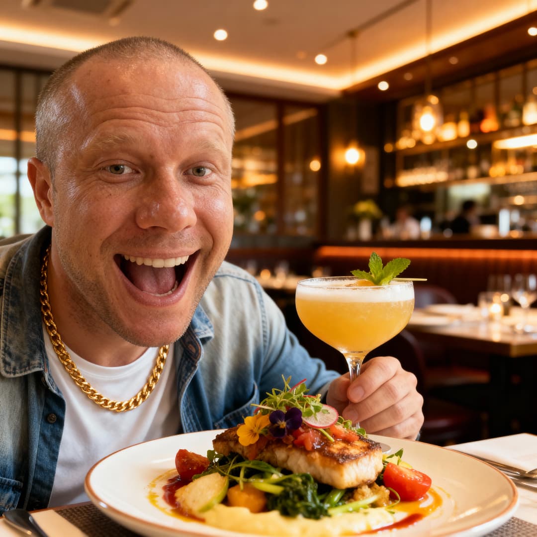 wine tasting elegance, man wearing smart casual with blazer