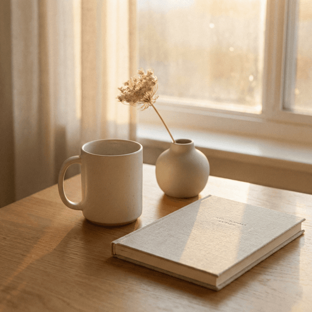 Aesthetic photo, soft muted tones, carefully curated composition, trendy minimalist style, warm golden light, Instagram-worthy visual, dreamy atmosphere