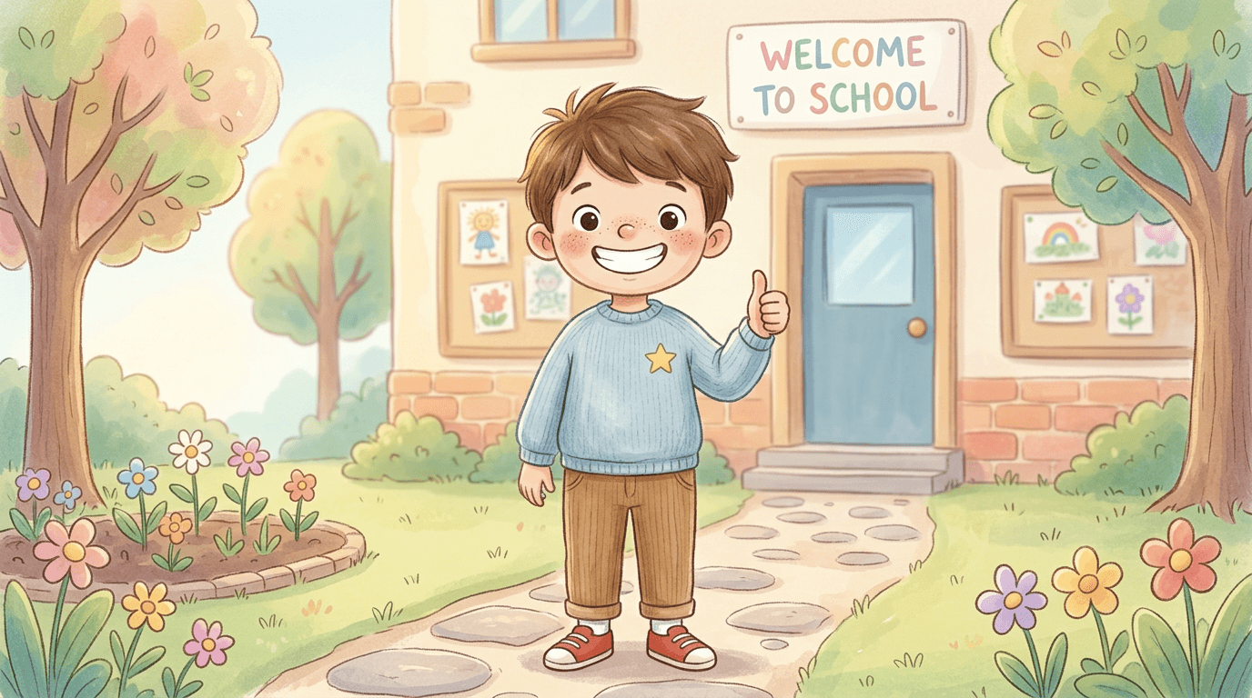 David did it! He had a wonderful first lunch in the cafeteria. David is very proud of himself.