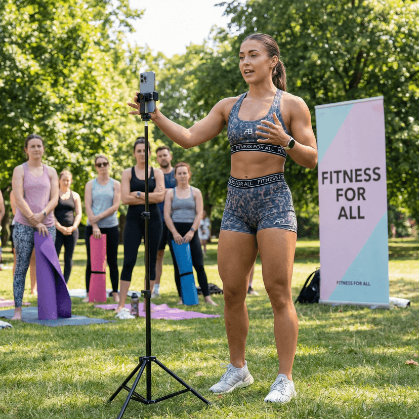 gym workout shot, person wearing fitted tank top and athletic shorts, modern gym with equipment, mid-bicep curl with dumbbells, focused intense expression, dramatic gym lighting