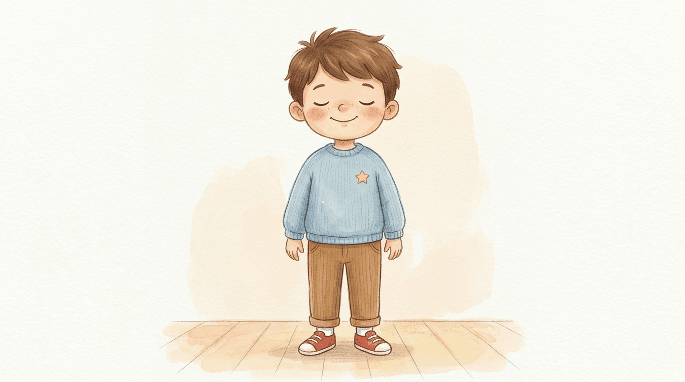 If David feels worried, he can take three slow, deep breaths to help his body feel calm.