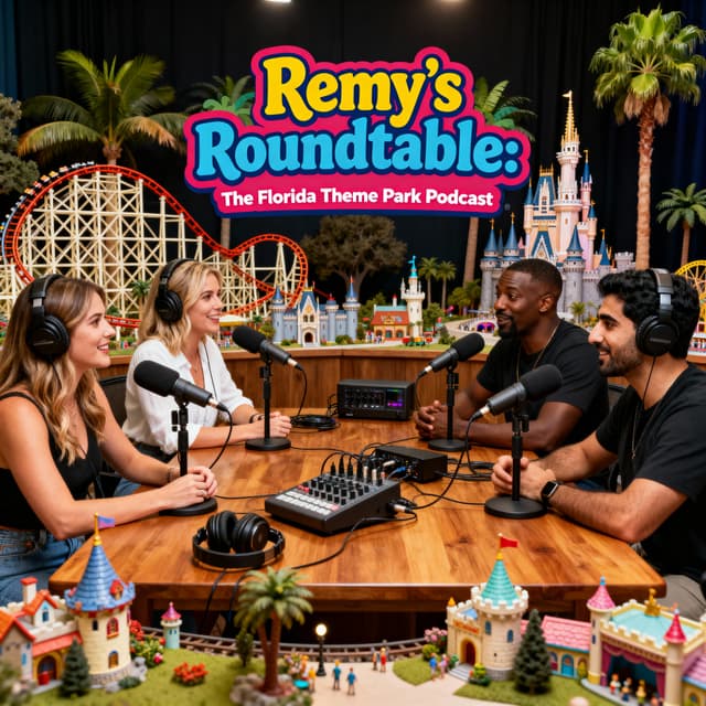 Professional podcast cover art with bold typography and engaging visuals