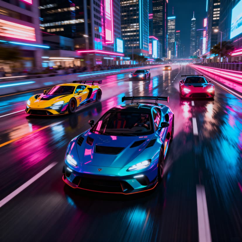 Sleek automotive design with dynamic styling and modern aesthetics, professional car visualization with polished details and reflective surfaces, concept car or production vehicle rendering with dramatic lighting, showroom-quality presentation perfect for enthusiasts