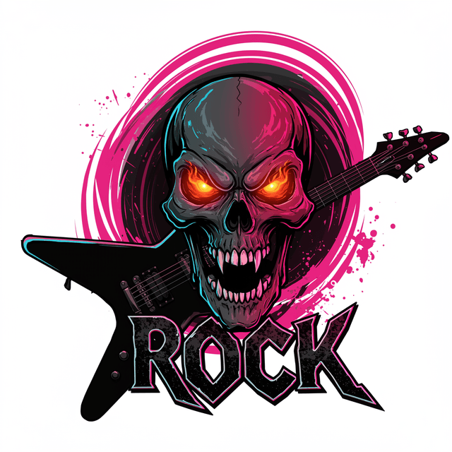 Eye-catching band logo with genre-specific styling and bold typography, distinctive lettering design that captures musical identity, edgy or artistic aesthetic suitable for merchandise and album covers, memorable mark with strong visual impact