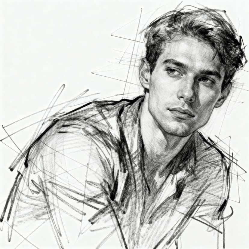 Hand-drawn pencil sketch with loose artistic linework and expressive marks, quick gestural drawing capturing form and movement, artist's preliminary study with visible construction lines, raw sketching aesthetic perfect for concept development and illustration